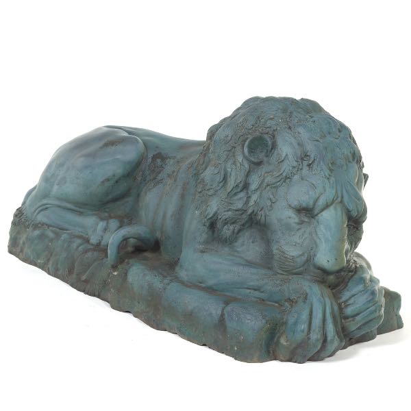 Appraisal: AFTER ANTONIO CANOVA ITALIAN - x x Sleeping lion Cast