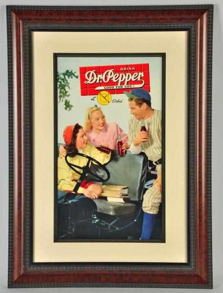 Appraisal: Cardboard s Dr Pepper Vertical Poster Description Presented in a