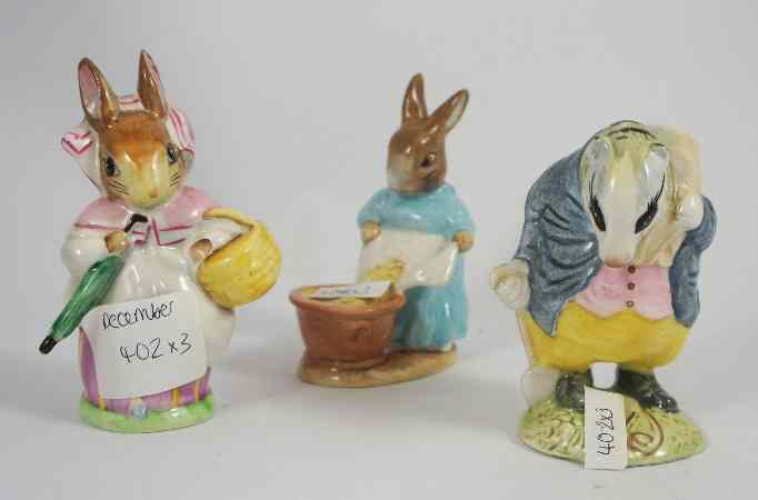 Appraisal: Beswick Beatrix Potter Figures Cecily Parsley Tommy Brock and Mrs