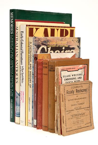 Appraisal: PART SHELF OF BOOKS RELATING TO AUSTRALIAN FURNITURE AND TIMBER