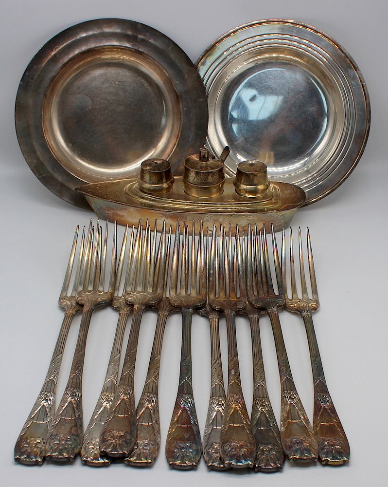 Appraisal: SILVERPLATE Group of Silverplate Inc Christofle Includes Christofle Peau de