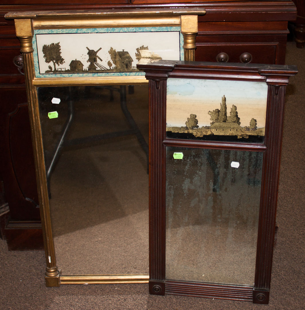 Appraisal: Two Classical eglomise mirrors th century