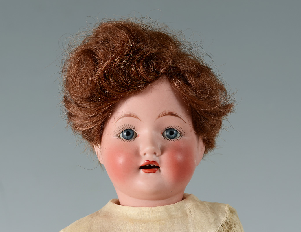 Appraisal: FULPER BISQUE HEAD CHILD DOLL Bisque head marked Fulper Auburn