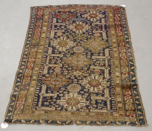 Appraisal: Caucasian oriental throw mat ' x '