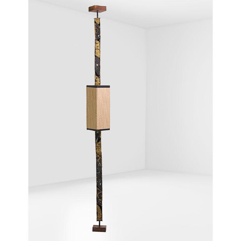 Appraisal: PAUL EVANS Floor lamp Condition Report Rewired replaced sockets Handmade