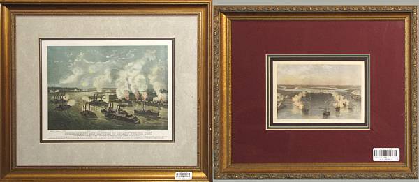 Appraisal: A lot of two prints Civil War naval scenes Comprising