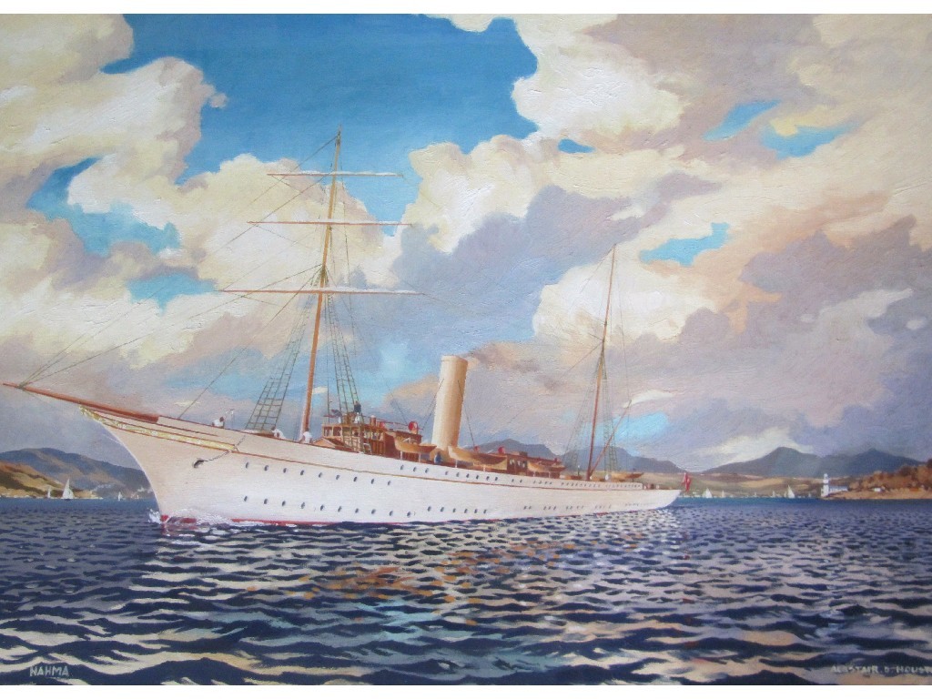 Appraisal: ALASTAIR HOUSTON TH CENTURY NAHMA SAILING OFF Oil on canvas