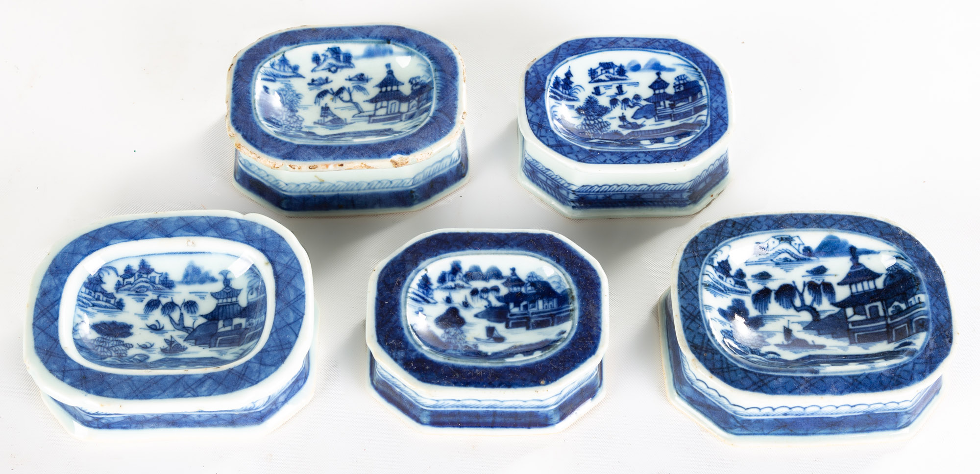 Appraisal: CANTON PORCELAIN MASTER SALTS th century