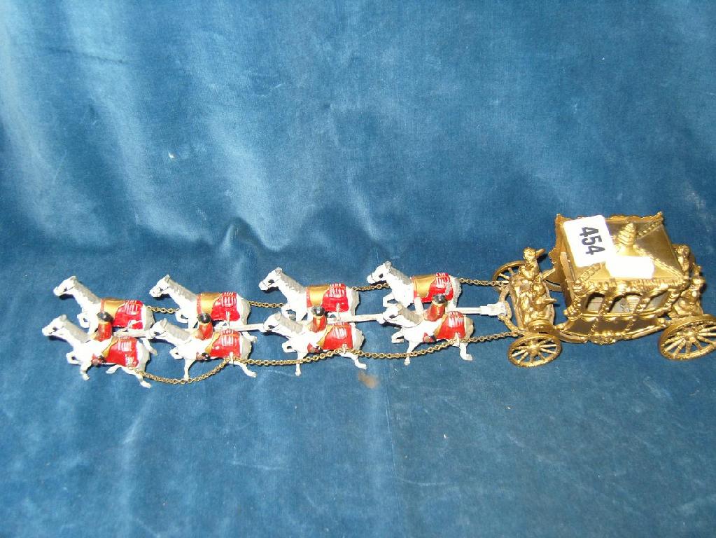 Appraisal: A diecast painted model of the Coronation coach drawn by