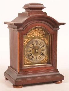 Appraisal: Junghans Germany Mahogany Bracket Clock Junghans Germany Mahogany Case Bracket